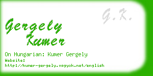 gergely kumer business card
